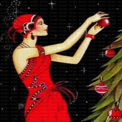 Art Deco Christmas bp - zdarma png