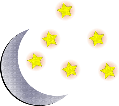 mjesec zvijezde noć - безплатен png
