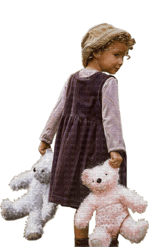 child girl teddy  enfant fille ours 👩👩