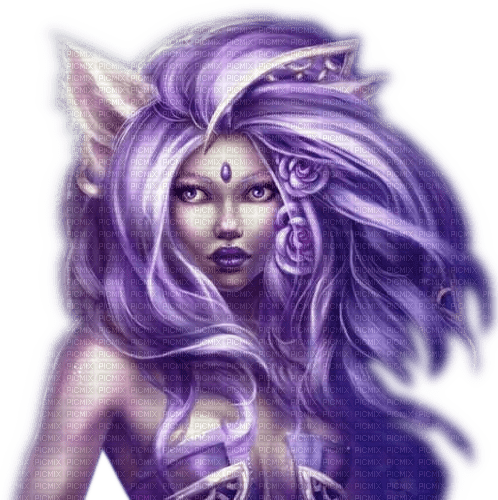 Rena purple lila Fantasy Woman Girl Frau Elf - png gratis