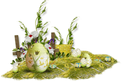 easter ostern Pâques paques spring printemps frühling primavera весна wiosna deco tube egg eggs eier œuf flower fleur blossom blumen fleurs - png gratis