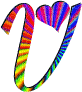 Kaz_Creations Alphabets Colours Letter  V - Безплатен анимиран GIF