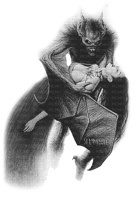 Y.A.M._Gothic bat Dracula woman black-white - 免费PNG