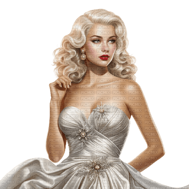 vintage woman silver - png ฟรี