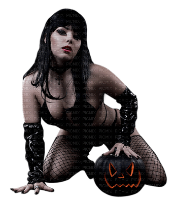Kaz_Creations Deco Halloween Gothic Woman Femme - gratis png