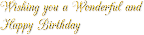 Wishing you a Wonderful and Happy Birthday - gratis png