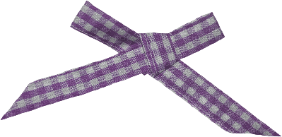 Gingham Ribbon Bow - Free PNG