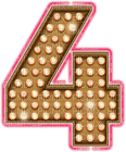 Kaz_Creations Numbers Neon Lights 4 - zadarmo png