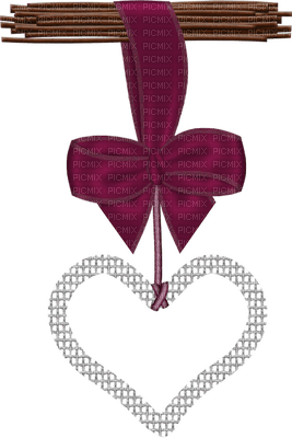 Kaz_Creations Deco Hanging Heart Love Dangly Things  Ribbons Bows  Colours - PNG gratuit