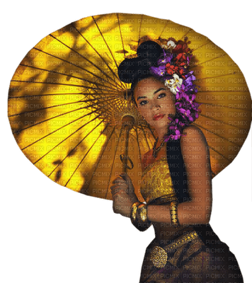 oriental woman umbrella bp - bezmaksas png