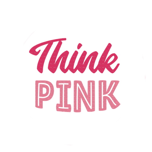 Think Pink Text - Bogusia - nemokama png