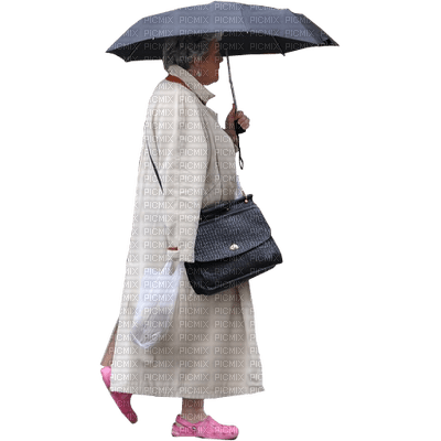 woman with umbrella - kostenlos png