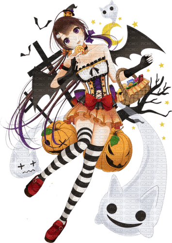 Anime halloween 🎃 elizamio - png gratis