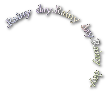 rainy day pastel text (credits to soave) - Free PNG