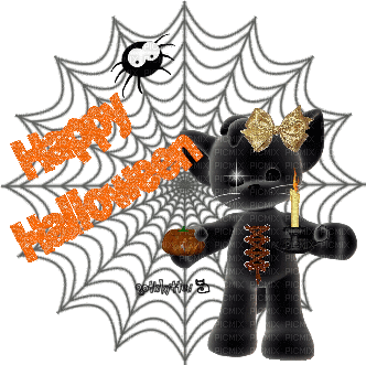 happy halloween cat - Бесплатный анимированный гифка