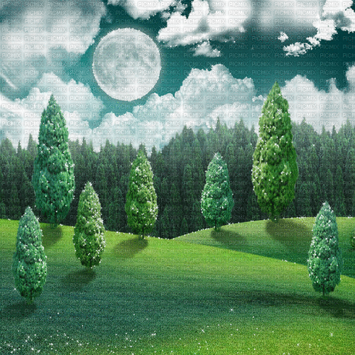 Background. Spring. Summer. Forest. Leila - Zdarma animovaný GIF