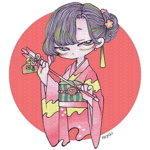 Anime kimono ❤️ elizamio - Free PNG