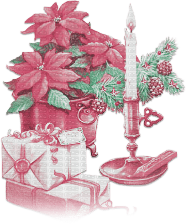 soave deco christmas flowers candle vintage - δωρεάν png