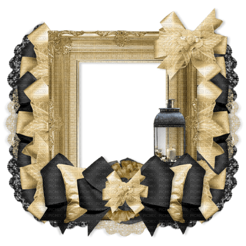 New Year.Cadre.Frame.Gold.Victoriabea - png grátis