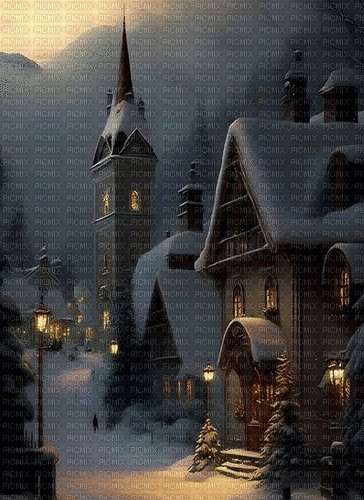 Winterabend - GIF animate gratis