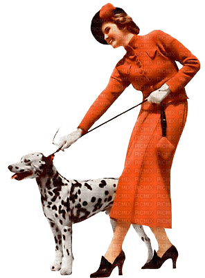 woman with dog bp. - png gratis