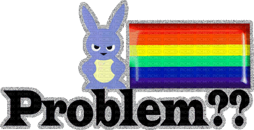 pride bunny - Free animated GIF