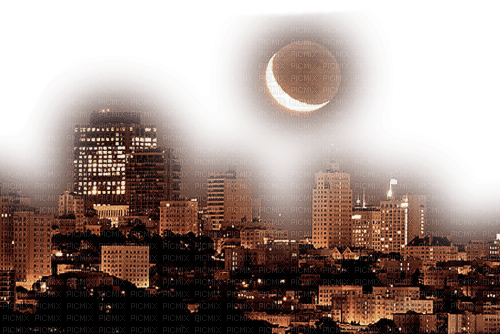 City.Night.Moon.Nuit.Victoriabea - zdarma png