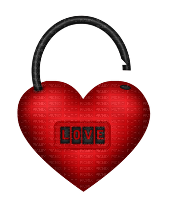 Kaz_Creations Deco Heart Love Hearts Padlock - png gratis