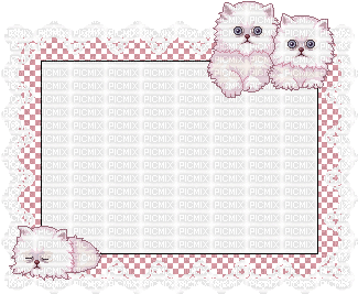 pixel white cat background - GIF animé gratuit
