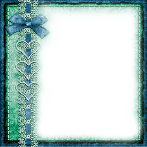 Blue Bow and Pearls Frame - By KittyKatLuv65 - nemokama png
