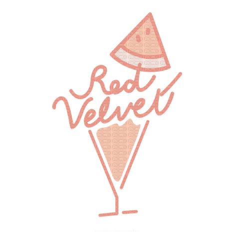Red Velvet Drink Watermelon Text - Bogusia - 免费PNG