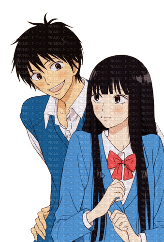 Sawako and kazehaya ❤️ elizamio - nemokama png