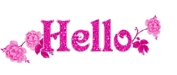 Kaz_Creations Text Hello Pink - GIF animate gratis