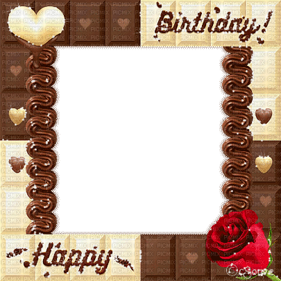 soave frame chocolate  animated flowers rose - Kostenlose animierte GIFs