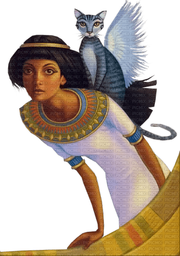 dolceluna ancient woman vintage egypt cat - 無料png