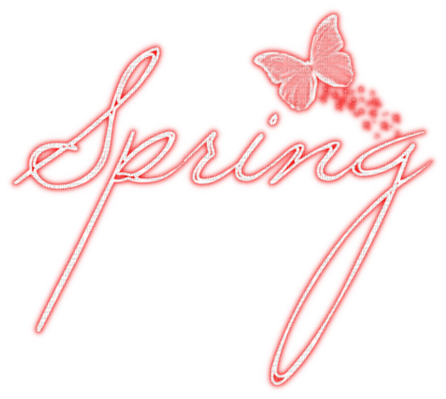 Spring.Text.Red - ücretsiz png