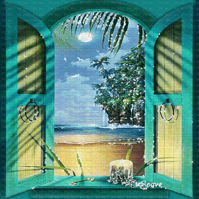 soave background animated vintage summer windows - Nemokamas animacinis gif