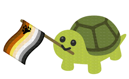 Bear pride turtle emoji - zdarma png