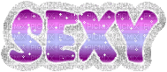 sexy purple blue and pink glitter text - GIF animado grátis