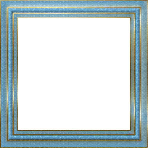 frame cadre blue  teal gold sunshine3 - PNG gratuit