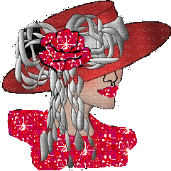 femme chapeau - GIF animate gratis