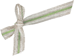 Ribbon Bow white green - bezmaksas png