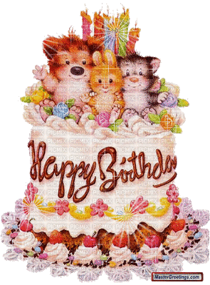 torta compleanno - GIF animate gratis