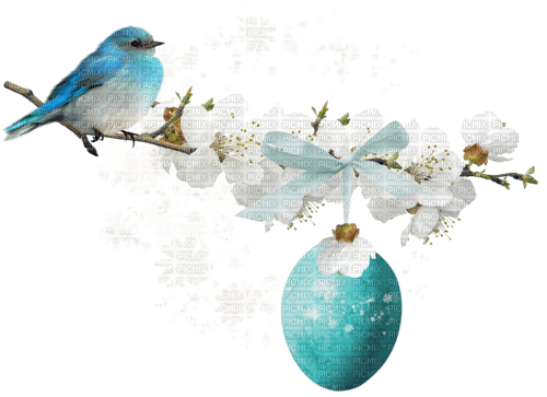 flores pajaro huevo de pascua dubravka4 - 免费PNG