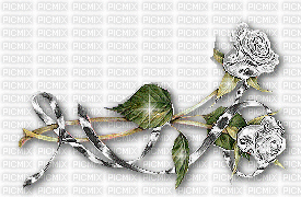 Silver roses - Безплатен анимиран GIF