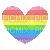 rainbow heart - GIF animado gratis