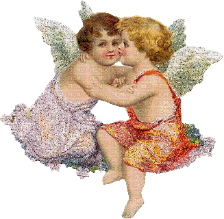 vintage glitter angel - Gratis geanimeerde GIF