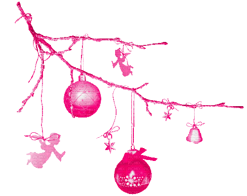 Branch.Ornaments.Pink.Animated - KittyKatluv65 - Animovaný GIF zadarmo