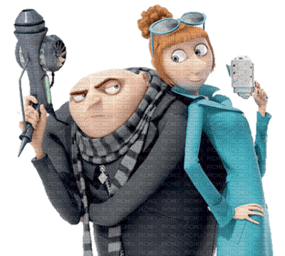 Despicable Me Gru & Lucy - png grátis