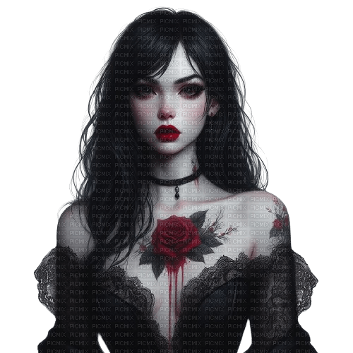 Gothic woman - zdarma png